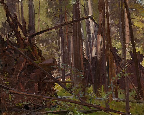 Krajobraz – motyw z Białowieży, 1890, Józef Chełmoński