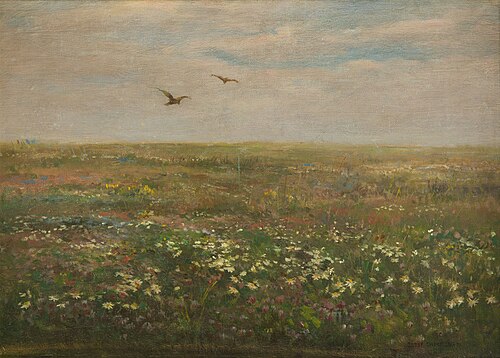 Łąka, szkic, 1892, Józef Chełmoński