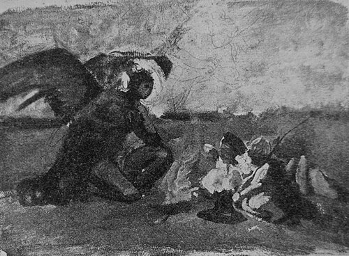 Anioł i dzieci wiejskie, 1891, Józef Chełmoński