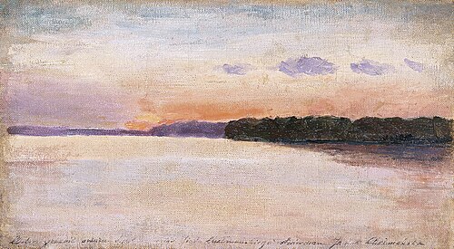 Jezioro–poranek, 1900, Józef Chełmoński