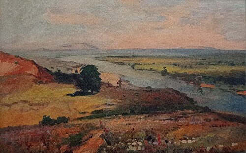Pejzaż z rzeką, 1900, Józef Chełmoński
