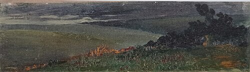 Krajobraz o zmierzchu, 1906, Józef Chełmoński