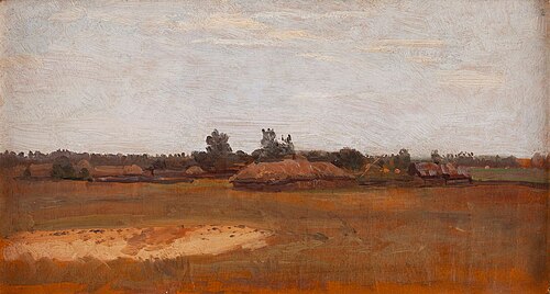 Widok wsi, 1908, Józef Chełmoński