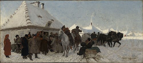 Procès devant le maire du village., 1873, Józef Chełmoński