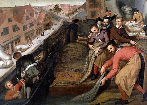 Washing the Skins and Grading the Wool, 1596, Isaac Claesz van Swanenburg