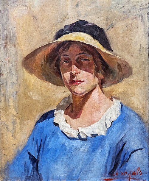 Autoportrait au chapeau de paille, , Luce Boyals