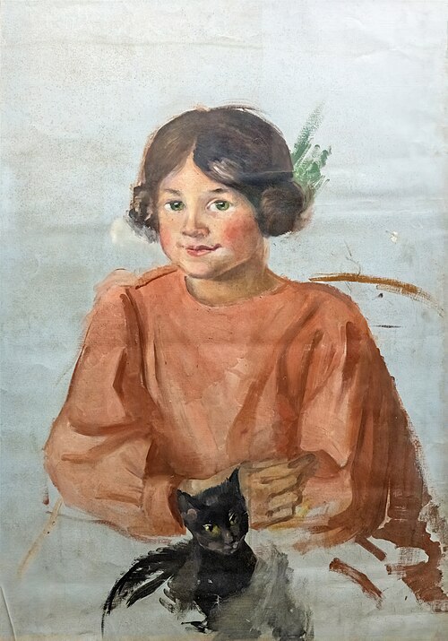 Fillette au chat, , Luce Boyals