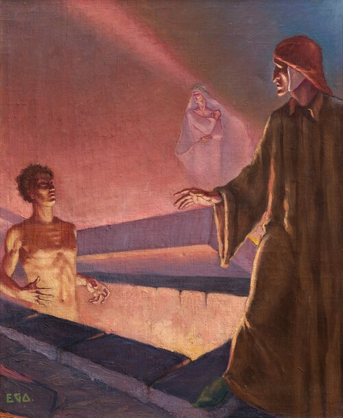 Episodio dantesco di Farinata, 1929, Rubens Pedrazzi