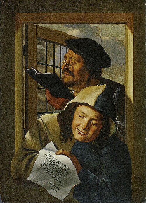 The wise man and the jester, 1650, Anthonie Leemans