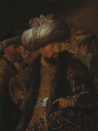 En samling tyrkiske mænd, 1704, Benoît Le Coffre