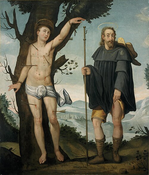 St. Sebastian and St. Roch, 1600, Ernst van Schayck (II)
