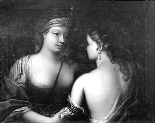 Tvende fruentimmer i halv figur, 1686, Jacques d'Agar