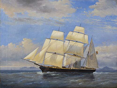 Belgian three-mast barque New York Packet, 1855, Egidius Linnig