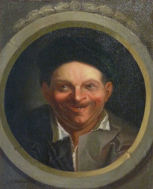 Portrait d'un rieur, 1776, François Simon Perillon