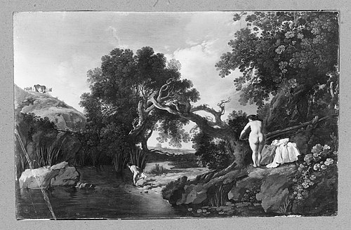 Arcadian landscape, 1615, Moses van Uyttenbroeck