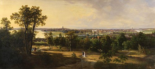 Blick auf Potsdam vom Brauhausberg, 1840, Gustav Friedrich Eduard Freyhoff