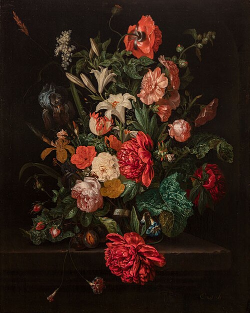 Vase of Flowers, 1691, Ernst Stuven
