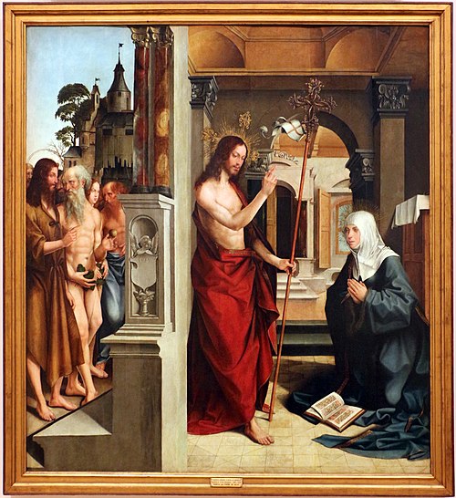 Jesus Christ appearing to the Virgin Mary (part of the Madre de Deus Altarpiece), 1600, Jorge Afonso