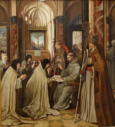 S. Francisco delivering the Statutes of the Order to Santa Clara, 1515, Jorge Afonso