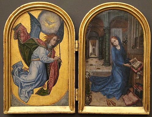 The Annunciation to Mary (Diptych), 1500, Maître de 1499