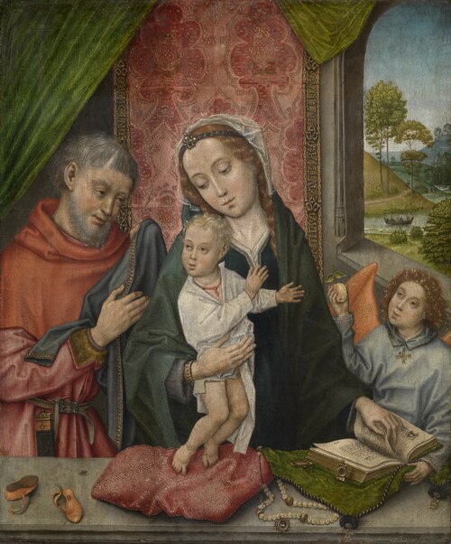 Sainte Famille avec un ange, 1450, Maître de 1499