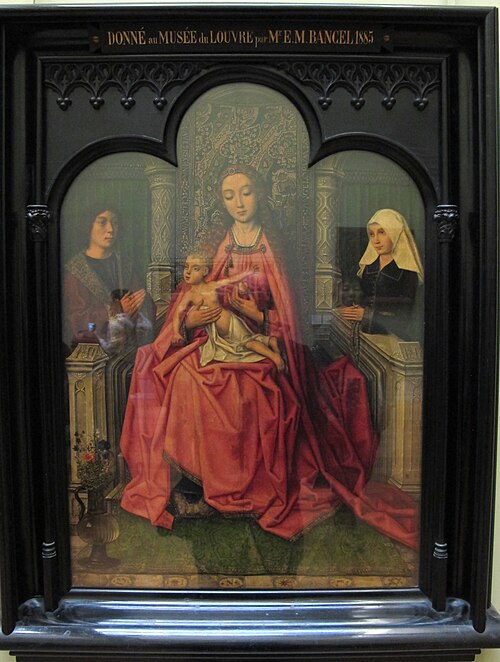 La Vierge et l'Enfant entre deux donateurs, 1487, Maître de 1499