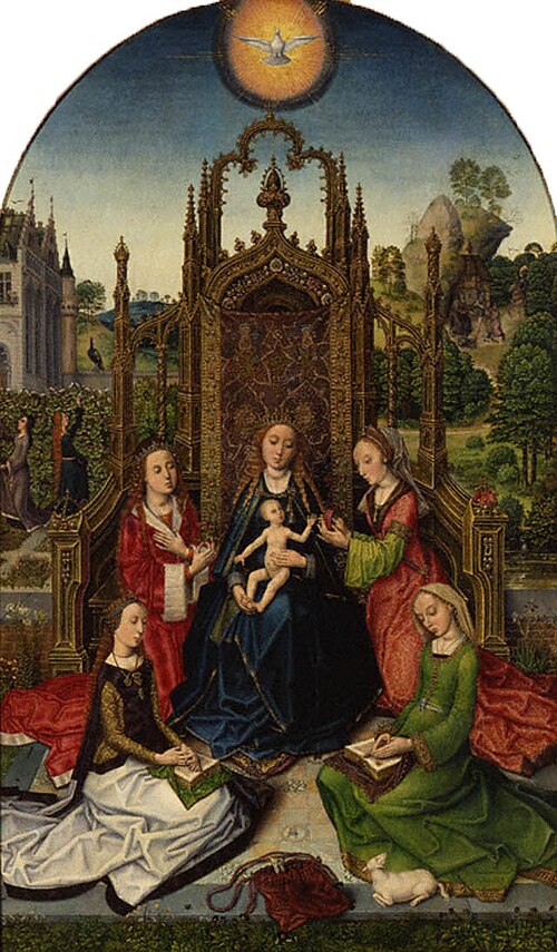 Madonna and Child Enthroned with Saints, 1499, Maître de 1499