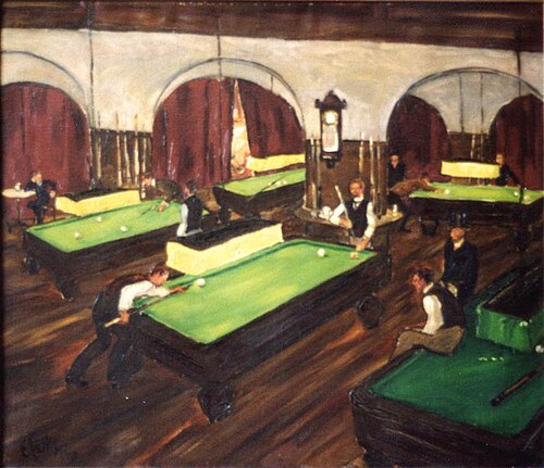 Game Room (Carom), 1910, Jenő Feiks