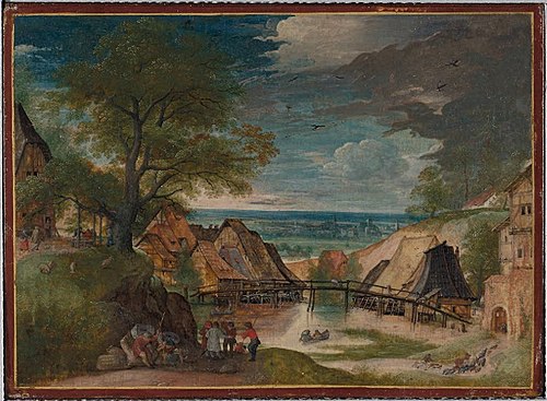 Landscape with Travelers Along a Country Road, 1582, Hans Bol