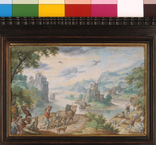 Landschap met de val van Icarus, 1590, Hans Bol
