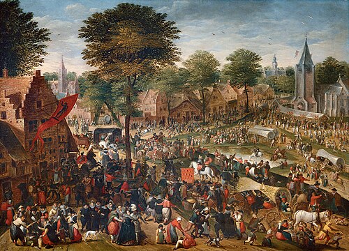 Flemish kermis, 1550, Hans Bol
